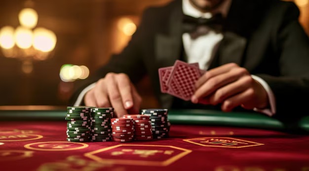 saat4d live-dealer studio with multiple camera angles and dealer at blackjack table